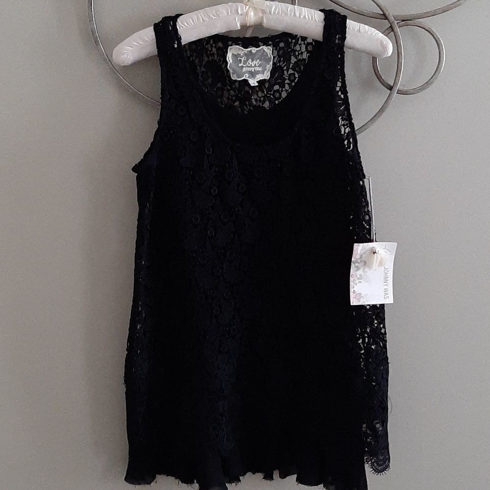 NWT Johnny Was Love black lace dress